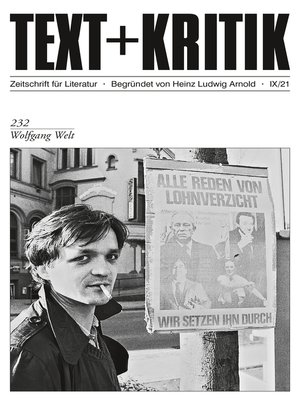 cover image of TEXT + KRITIK 232--Wolfgang Welt